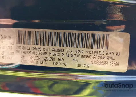 2018 Jeep Wrangler Unlimited Sport S 4X4 из США, поврежденный, VIN 1C4HJXDN1JW206781